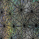 Spider web flocking hologram nylon spandex fabric by the yard for costumes, cosplay and creative apparel projects