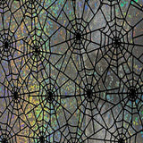 Nylon Spandex Spider Web Flocking Hologram Fabric
