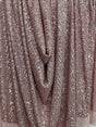 Stretch Sequins on Mesh Mauve