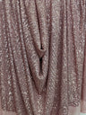 Stretch Sequins on Mesh Mauve