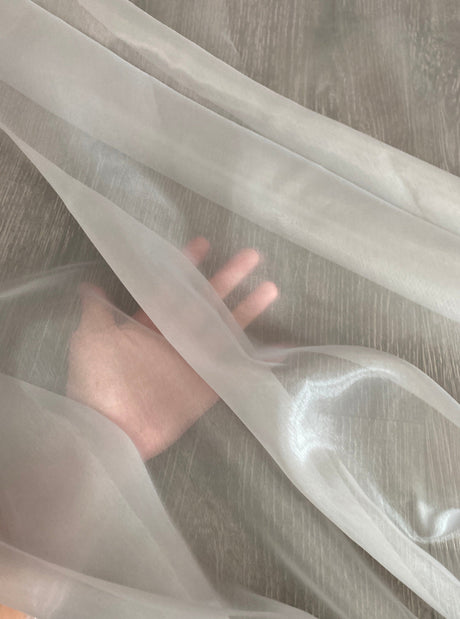 Silver Crystal Organza