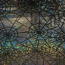 Spider web flocking hologram nylon spandex fabric by the yard for costumes, cosplay and creative apparel projects