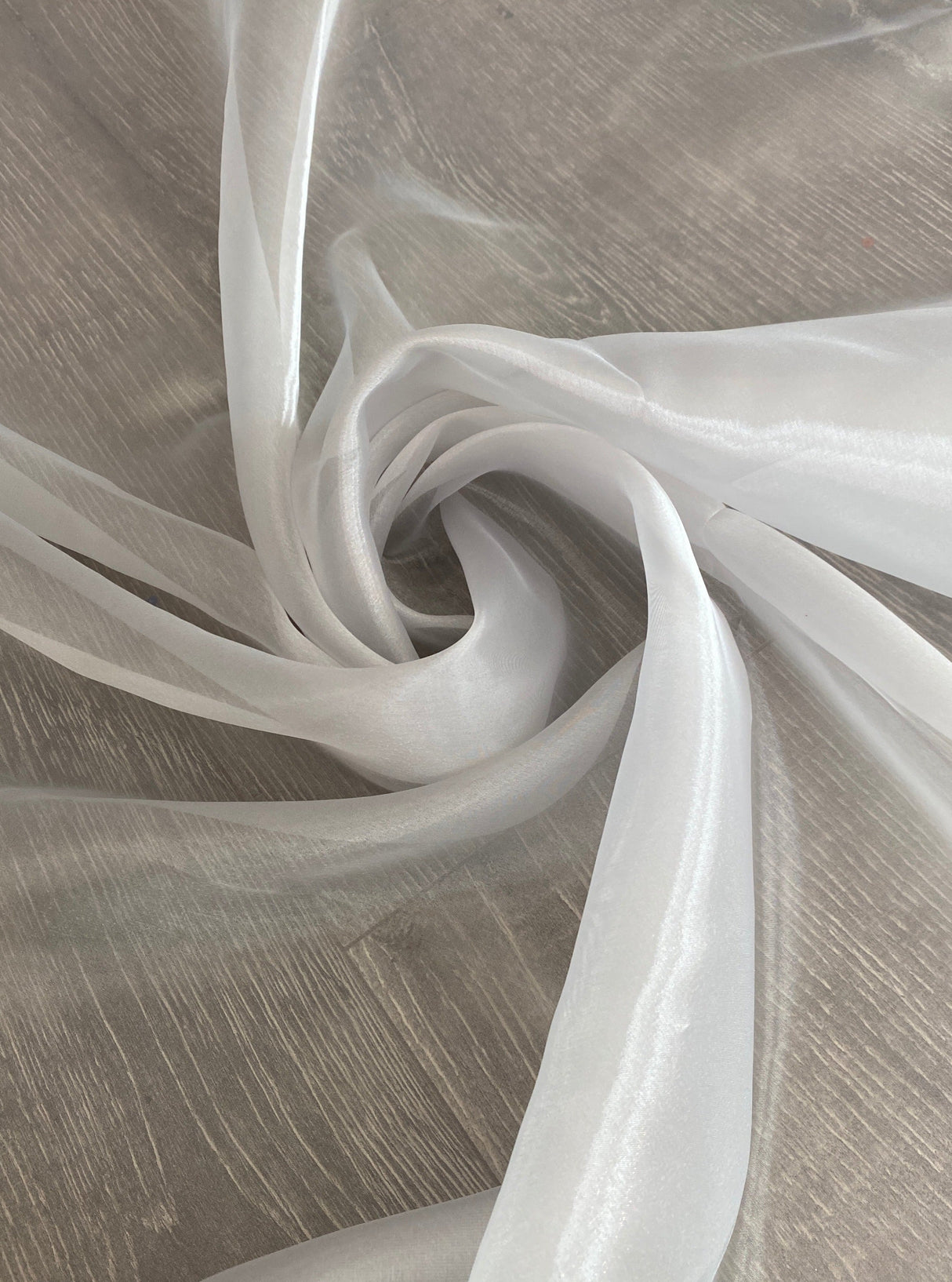 Silver Crystal Organza