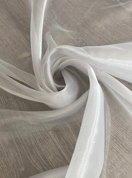 Silver Crystal Organza