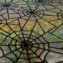 Spider web flocking hologram nylon spandex fabric by the yard for costumes, cosplay and creative apparel projects