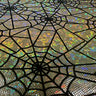 Nylon Spandex Spider Web Flocking Hologram Fabric