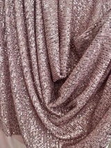 Stretch Sequins on Mesh Mauve