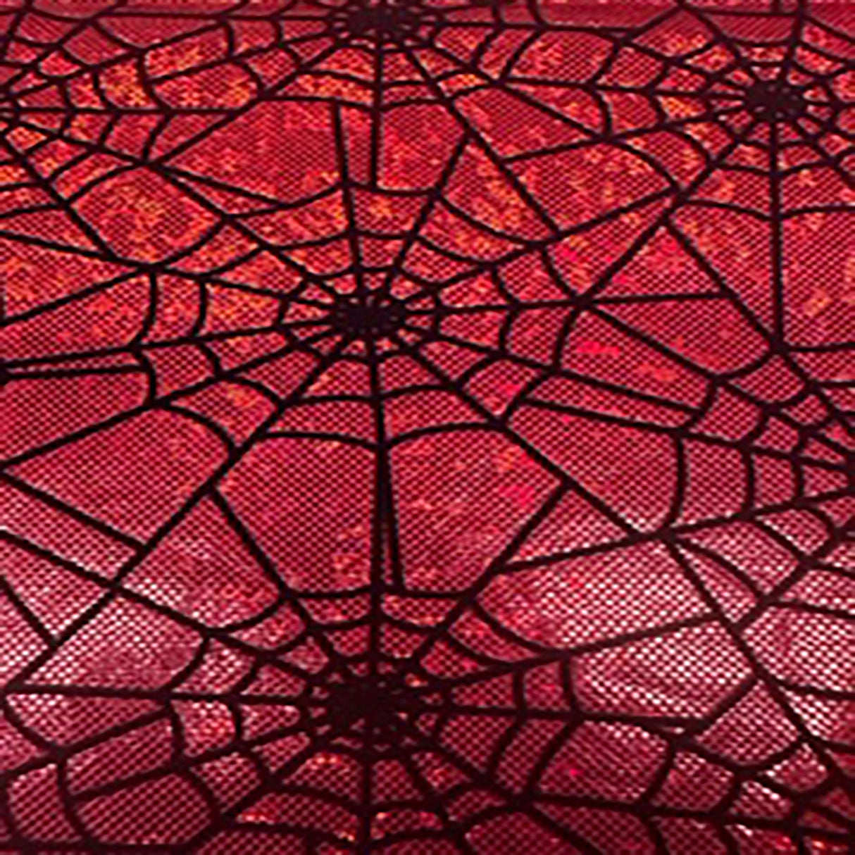 Nylon Spandex Spider Web Flocking Hologram Fabric