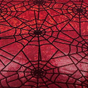 Spider web flocking hologram nylon spandex fabric by the yard for costumes, cosplay and creative apparel projects