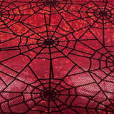 Nylon Spandex Spider Web Flocking Hologram Fabric
