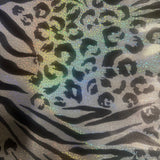 Hologram Animal Print Stretch Tricot Fabric