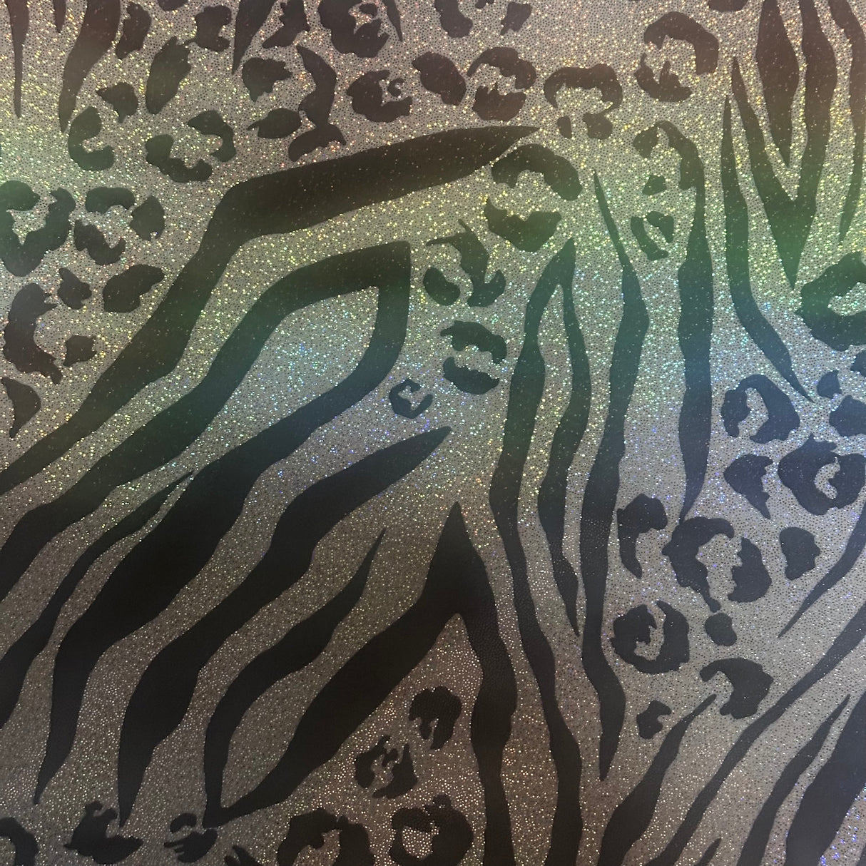 Hologram Animal Print Stretch Tricot Fabric