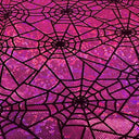 Spider web flocking hologram nylon spandex fabric by the yard for costumes, cosplay and creative apparel projects