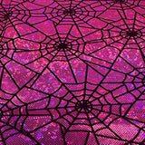 Nylon Spandex Spider Web Flocking Hologram Fabric