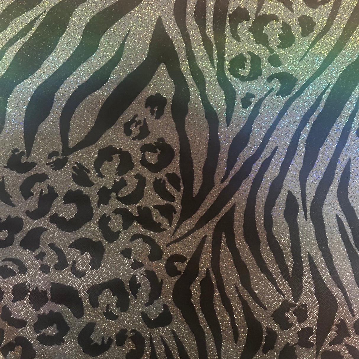 Hologram Animal Print Stretch Tricot Fabric