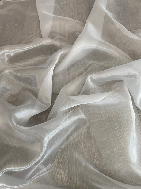 Silver Crystal Organza