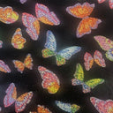 Hologram Polyester Spandex Butterfly Fabric 60"