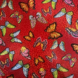 Hologram Polyester Spandex Butterfly Fabric 60"