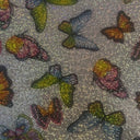Hologram Polyester Spandex Butterfly Fabric 60"