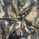 Poly Spandex Fabric Gold Camo Foil 4-Way Stretch