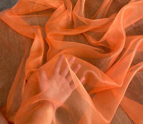 Orange Crystal Organza