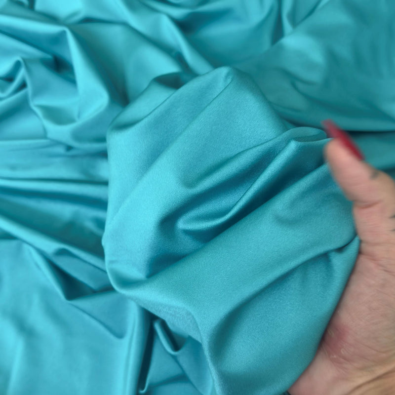 Shiny Yoga Spandex Turquoise