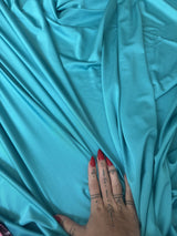 Shiny Yoga Spandex Turquoise