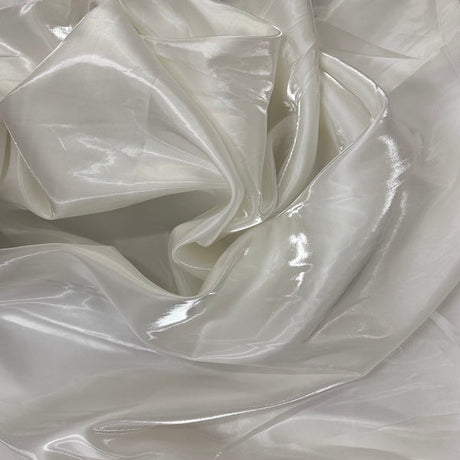 Crystalized Reflective Liquid Bridal Satin Fabric - 100 Percent Polyester Fabric, Solid, 59/60" Width (1 Yard)