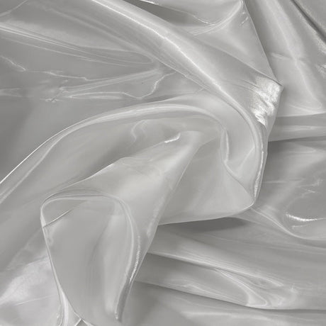 Crystalized Reflective Liquid Bridal Satin Fabric - 100 Percent Polyester Fabric, Solid, 59/60" Width (1 Yard)