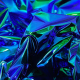 Chrome Reflective Mirror Vinyl Fabric - Silver, 54" Width (1 Yard)