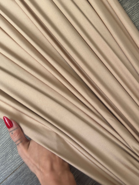 Shiny Yoga Nylon Spandex Champagne