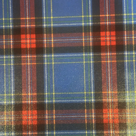 Plaid Foil Polyester Spandex Tricot Fabric