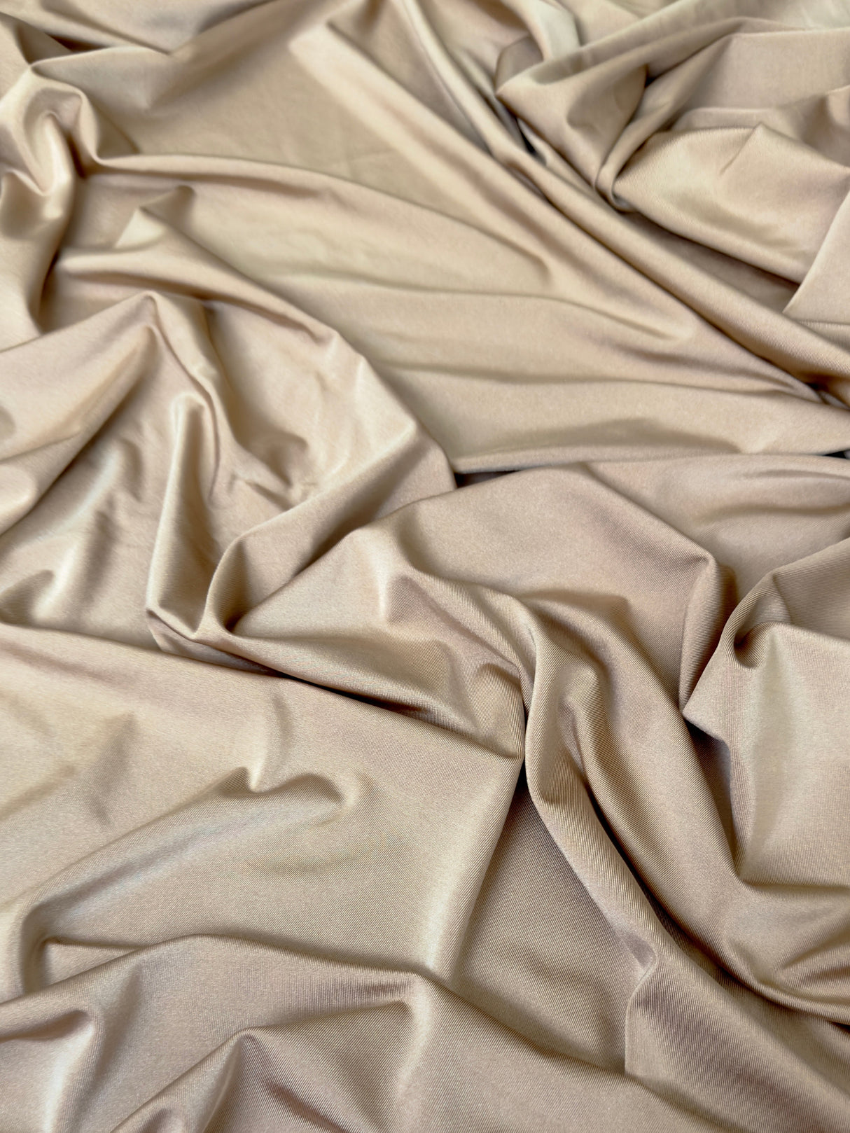 Shiny Yoga Nylon Spandex Champagne
