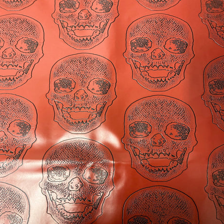 Vinyl Fabric Skeleton Skull Print