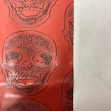 Vinyl Fabric Skeleton Skull Print