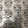 Vinyl Fabric Skeleton Skull Print