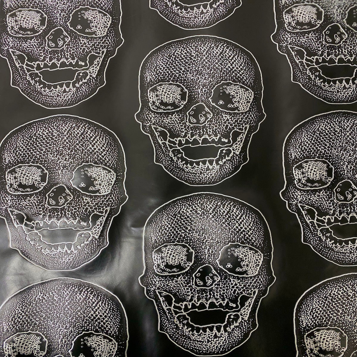 Vinyl Fabric Skeleton Skull Print