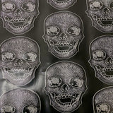 Vinyl Fabric Skeleton Skull Print