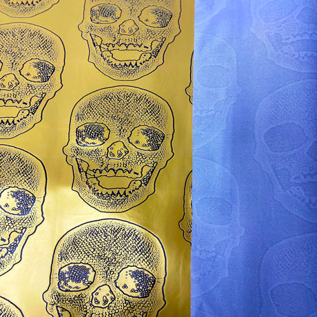 Vinyl Fabric Skeleton Skull Print