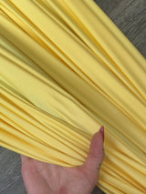 Shiny Yoga Nylon Spandex Banana Yellow