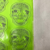 Vinyl Fabric Skeleton Skull Print