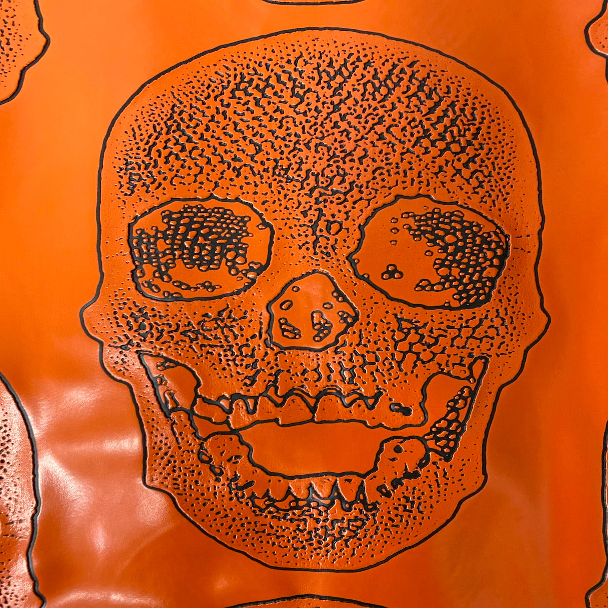 Vinyl Fabric Skeleton Skull Print