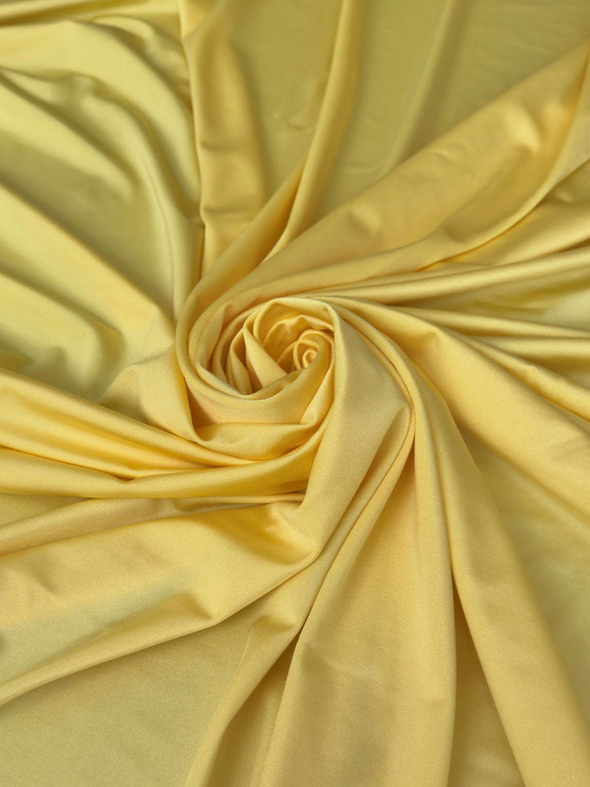 Shiny Yoga Nylon Spandex Banana Yellow