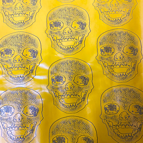 Vinyl Fabric Skeleton Skull Print