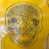 Skeleton Skull Vinyl Fabric - Black, Skull Pattern, 54" Width (1 Yard)