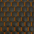 Honeycomb Hexagon Quilted Foam Backed Faux Leather Vinyl Fabric - Quilted Honeycomb Hexagon Pattern, 54" Width (1 Yard)