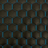 Honeycomb Hexagon Quilted Foam Backed Faux Leather Vinyl Fabric - Quilted Honeycomb Hexagon Pattern, 54" Width (1 Yard)