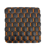 Honeycomb Hexagon Quilted Foam Backed Faux Leather Vinyl Fabric - Quilted Honeycomb Hexagon Pattern, 54" Width (1 Yard)