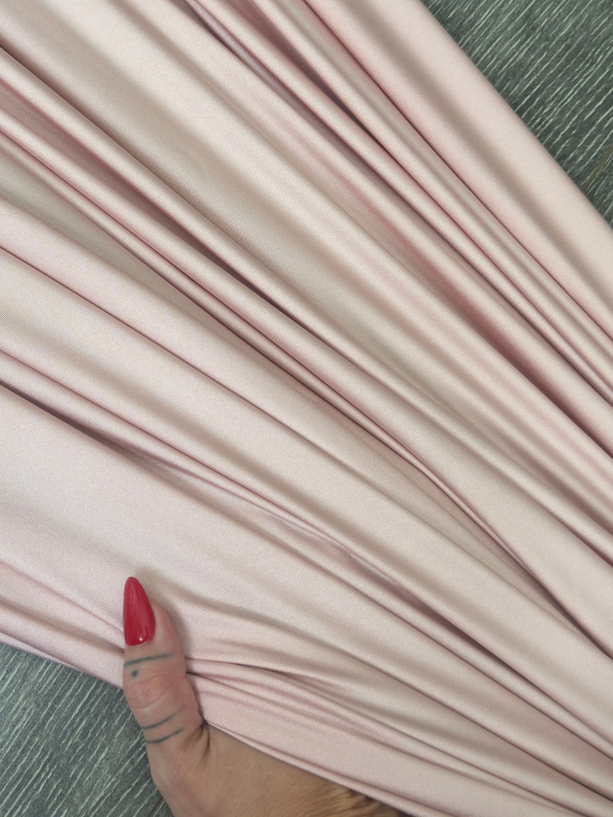 Shiny Yoga Spandex Blush Pink