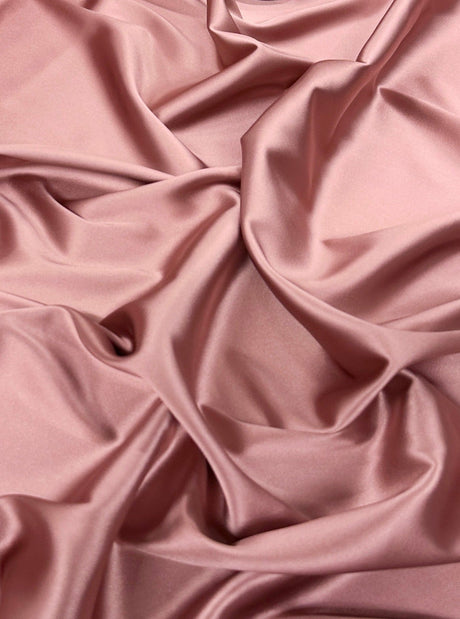Stretch Crepe Back Satin Rust Rose